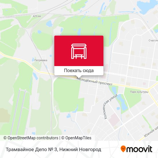 Карта Трамвайное Депо № 3