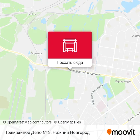 Карта Трамвайное Депо № 3