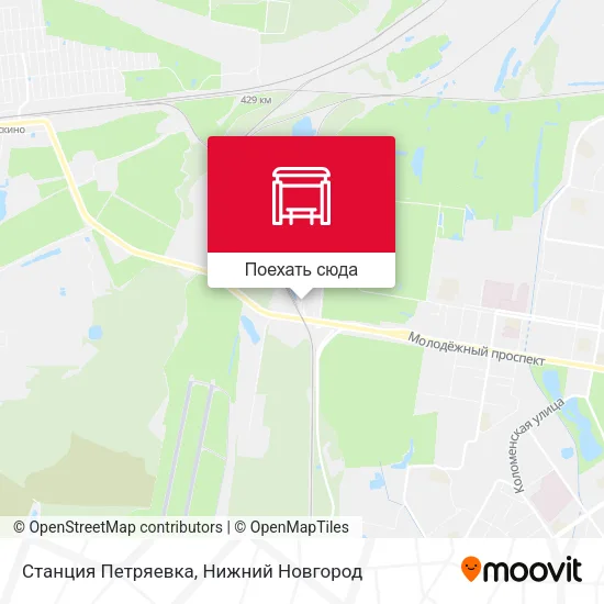 Карта Станция Петряевка