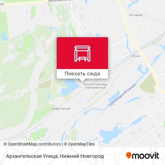 Карта Архангельская Улица