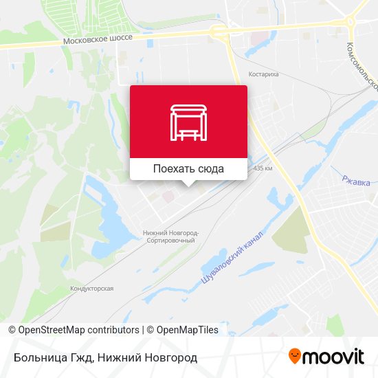 Карта Больница Гжд
