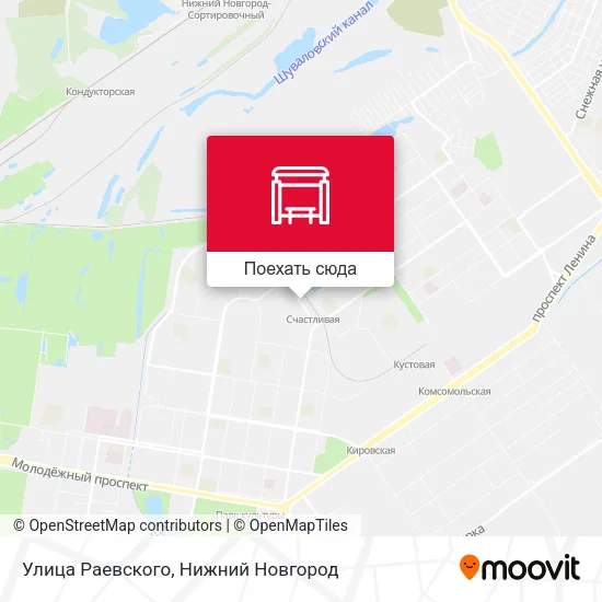 Карта Улица Раевского