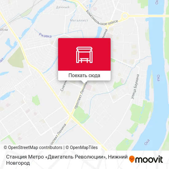 Карта Станция Метро «Двигатель Революции»