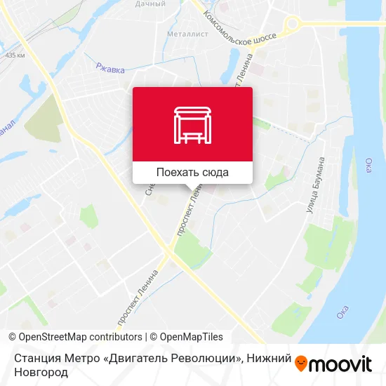 Карта Станция Метро «Двигатель Революции»