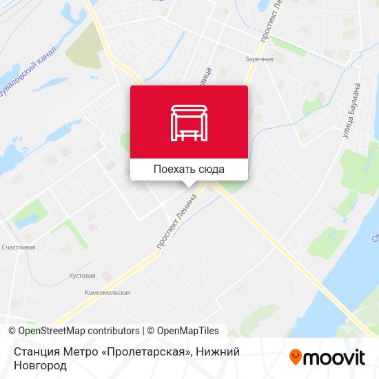 Карта Станция Метро «Пролетарская»