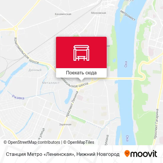 Карта Станция Метро «Ленинская»