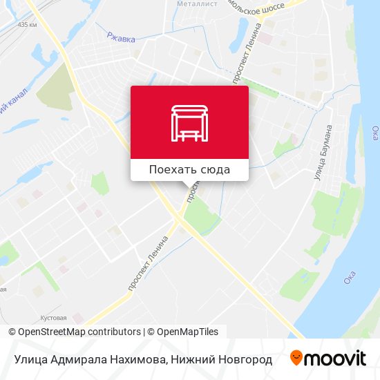 Карта Улица Адмирала Нахимова