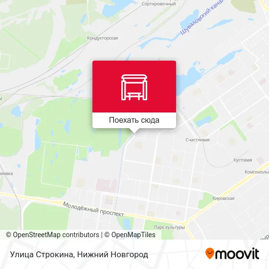 Карта Улица Строкина