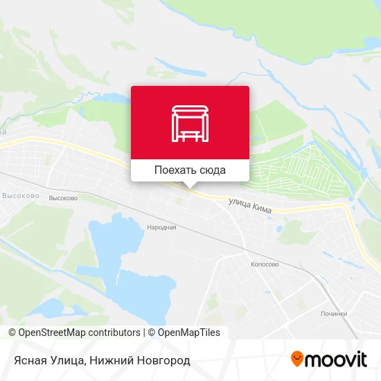 Карта Ясная Улица