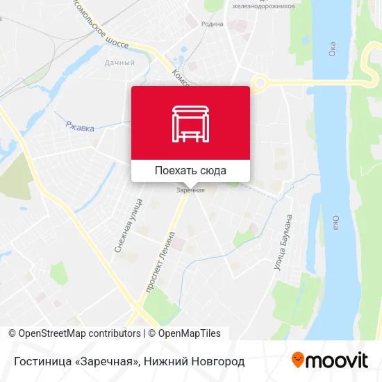 Карта Гостиница «Заречная»