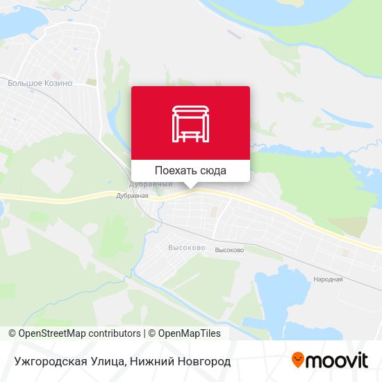 Карта Ужгородская Улица