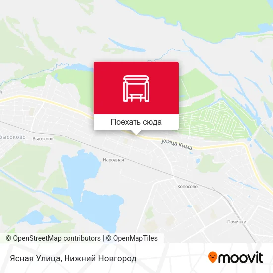 Карта Ясная Улица