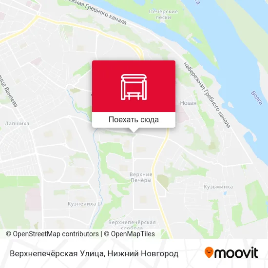 Карта Верхнепечёрская Улица