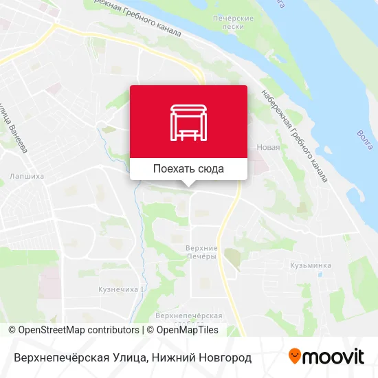 Карта Верхнепечёрская Улица