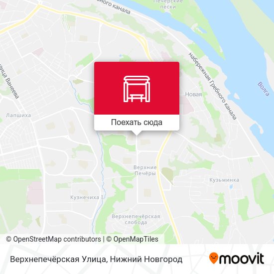 Карта Верхнепечёрская Улица