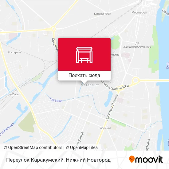Карта Переулок Каракумский