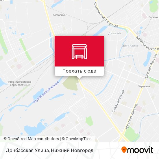Карта Донбасская Улица