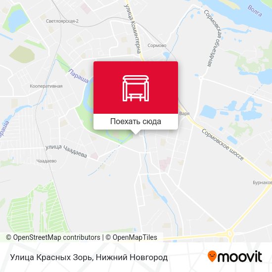 Карта Улица Красных Зорь