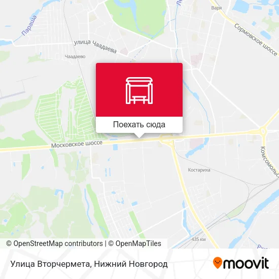 Карта Улица Вторчермета