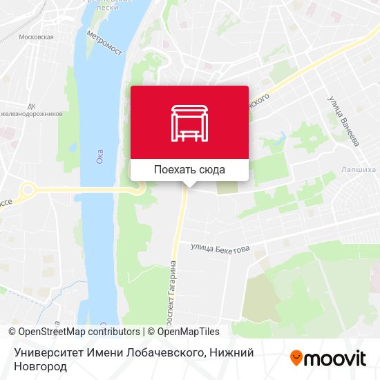Карта Университет Имени Лобачевского