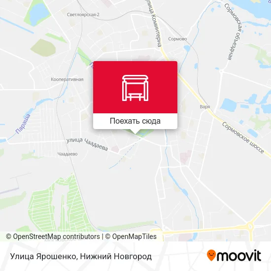 Карта Улица Ярошенко