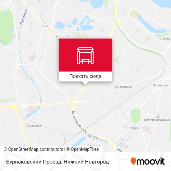 Карта Бурнаковский Проезд