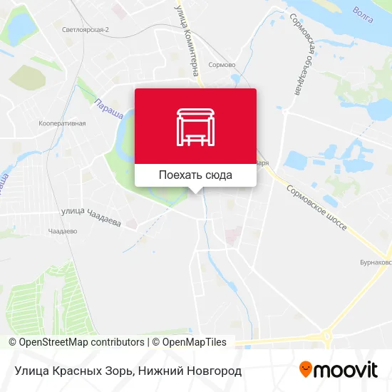 Карта Улица Красных Зорь