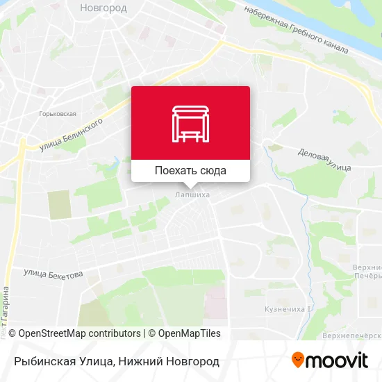 Карта Рыбинская Улица