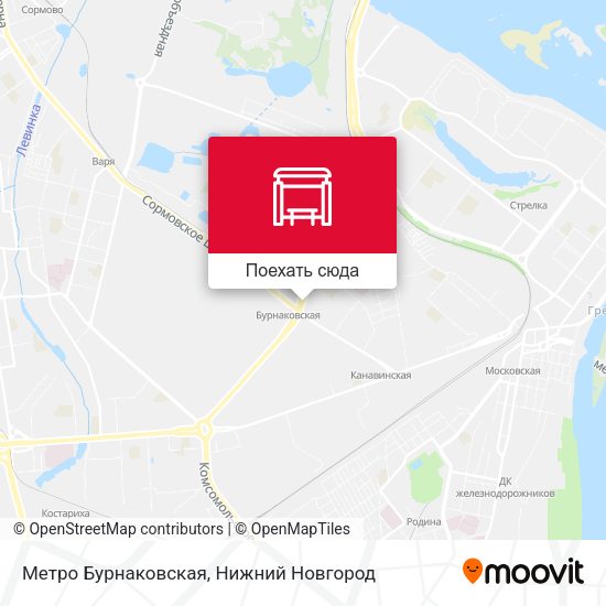 Карта Метро Бурнаковская
