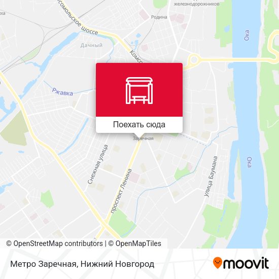 Карта Метро Заречная