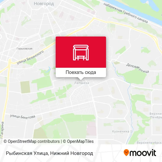 Карта Рыбинская Улица