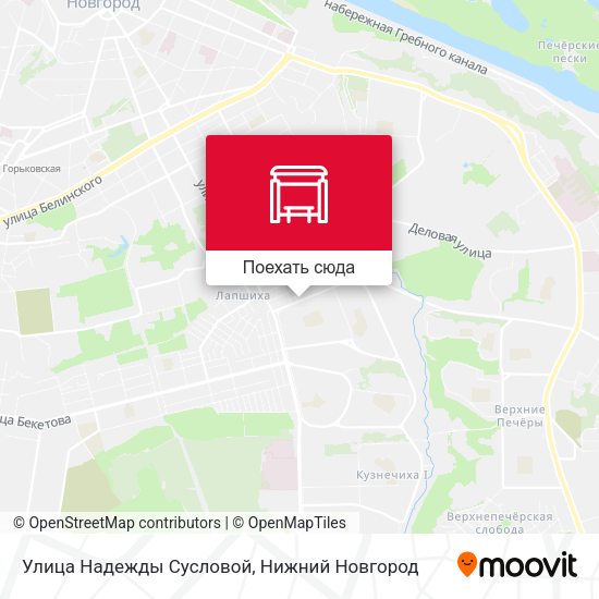 Карта Улица Надежды Сусловой