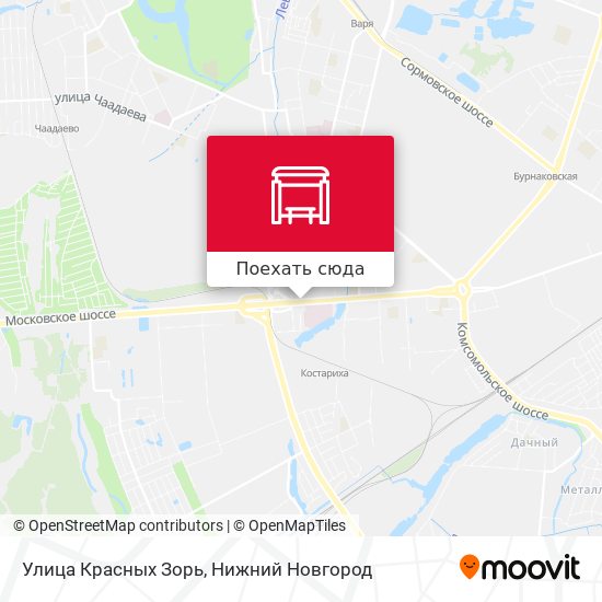 Карта Улица Красных Зорь