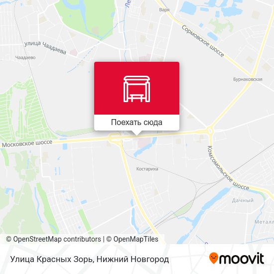 Карта Улица Красных Зорь