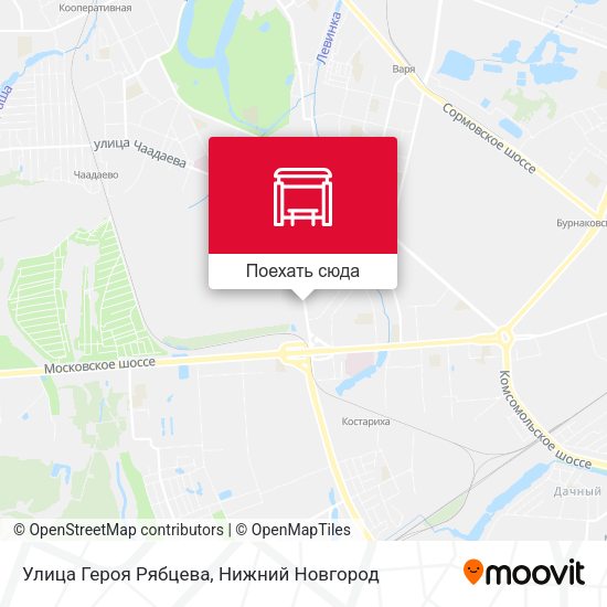 Карта Улица Героя Рябцева