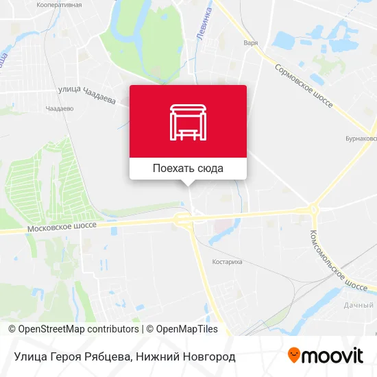 Карта Улица Героя Рябцева