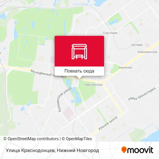 Карта Улица Краснодонцев