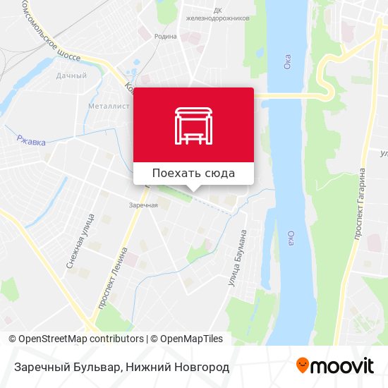 Карта Заречный Бульвар