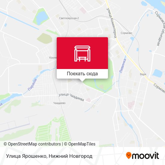 Карта Улица Ярошенко