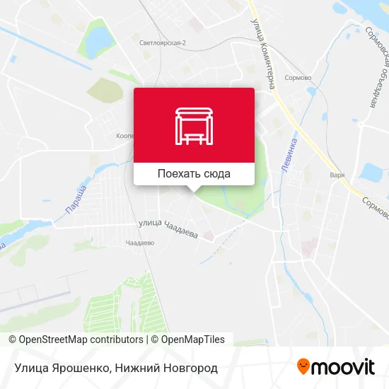 Карта Улица Ярошенко