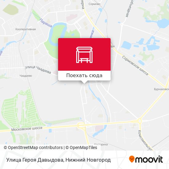 Карта Улица Героя Давыдова