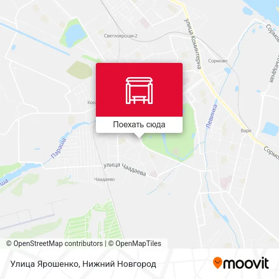 Карта Улица Ярошенко