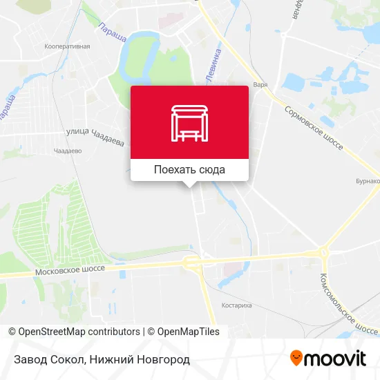 Карта Завод Сокол