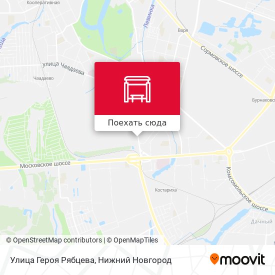 Карта Улица Героя Рябцева