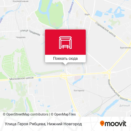 Карта Улица Героя Рябцева
