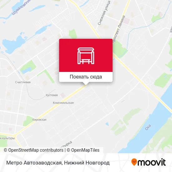 Карта Метро Автозаводская