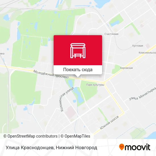 Карта Улица Краснодонцев