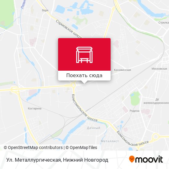 Карта Ул. Металлургическая