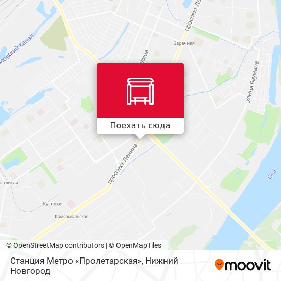 Карта Станция Метро «Пролетарская»
