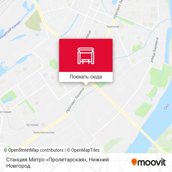 Карта Станция Метро «Пролетарская»